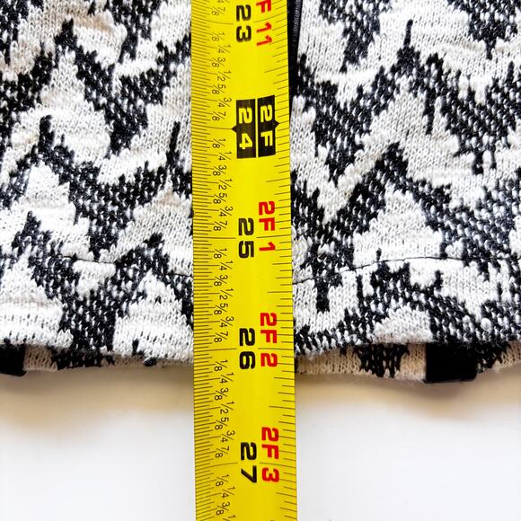 Anthropologie Postmark Sz S B&W Tunic Mid Mod 60s/70s Style Dress Vegan Leather - Picture 8 of 11